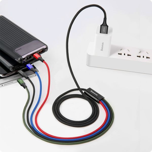 SZYBKI KABEL MOCNY PRZEWÓD BASEUS 4W1 USB DO IPHONE LIGHTNING MICRO 2xUSB-C zdjęcie 10