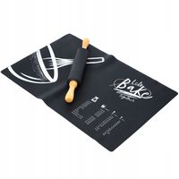 Stolnica Silikonowa Mata Duża + Wałek Do Ciasta