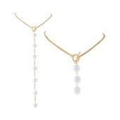 naszyjnik tył/przód z płaskimi agatami (c24/kor/314au)