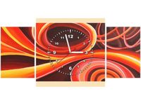 80X40CM ZEGAR POMARAŃCZOWY WIR OBRAZ