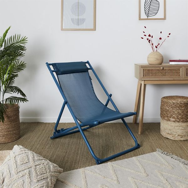 Leżak Canard składany niebieski zdjęcie 2