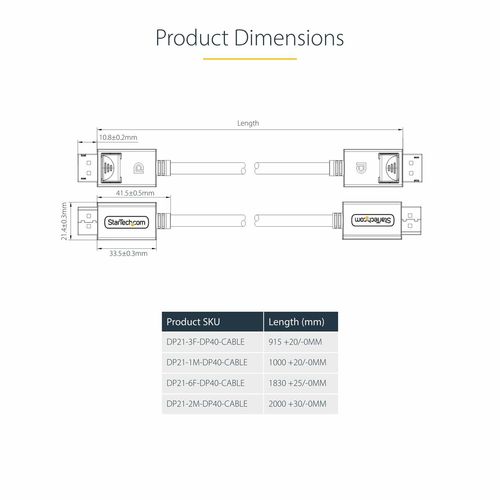 Kabel USB Startech DP21-3M-DP40-CABLE Czarny 3 m na Arena.pl