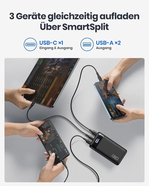 INIU kompaktowy powerbank 20000mAh Dual 3A USB-C do telefonu komórkowego zdjęcie 3