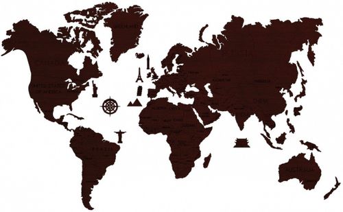 Mapa świata rozmiar XL kolor dark na Arena.pl