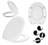 DESKA WC SEDESOWA WOLNOOPADAJĄCA TWARDA WYPINANA KLOZETOWA UNIWERSALNA