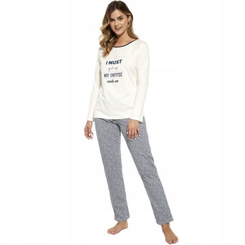 CORNETTE piżama damska 655/311 COFFEE kawa ecru na Arena.pl