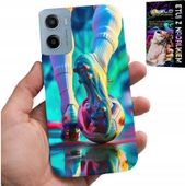 ETUI DO MOTOROLA E15 / G05 - PIŁKA NOŻNA FOOTBALL PIŁKARZE + FOLIA