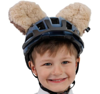 USZY MISIA ozdoba na kask rowerowy na motor rower hulajnogę narty na rzepy