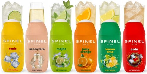 SATURATOR SPINEL SODA BubbleON DO GAZOWANIA WODY 2 BUTELKI 6 SYROPÓW DO 10L na Arena.pl