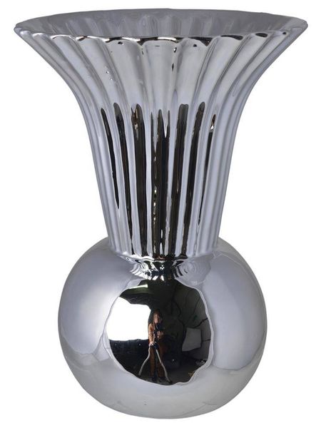 Wazon ceramiczny srebrny zdjęcie 1