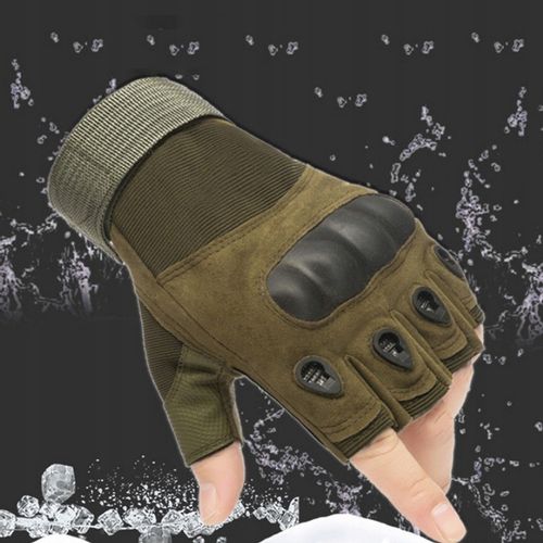 RĘKAWICE TAKTYCZNE BOJOWE rozm. XL SURVIVAL MILITARNE RĘKAWICZKI BEZ PALCÓW na Arena.pl