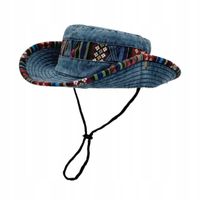 Kapelusz Vintage Rybacki Jeansowy Retro Y2K Granatowy Cosplay Przebranie