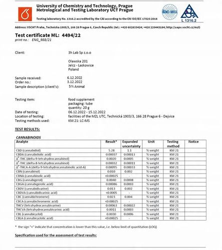 CBD 5% OLEJEK KONOPNY DLA PSÓW PSA KOTÓW KOTA 30ml BROAD SPECTRUM na Arena.pl