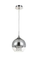 LAMPA wisząca FERMI P140-PL-110-1-N Maytoni szklana OPRAWA glamour ZWIS okrągły z kryształkami chrom przezroczysty