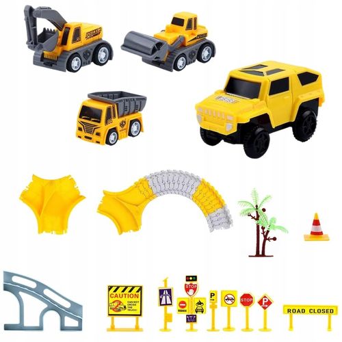 TOR SAMOCHODOWY WYŚCIGOWY DLA DZIECI POJAZDY BUDOWLANE NA PREZENT 255 EL. na Arena.pl