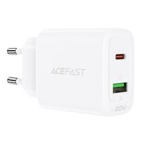 ładowarka sieciowa usb-c i usb 20w pps pd qc 3.0 afc fcp biały