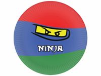 Talerzyki papierowe Ninja, 18 cm 6 szt.