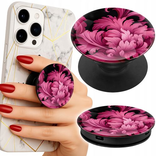 Uchwyt do telefonu Popsocket na palce/stojak ELEGANCKIE RÓŻOWE MODNE WZORY na Arena.pl