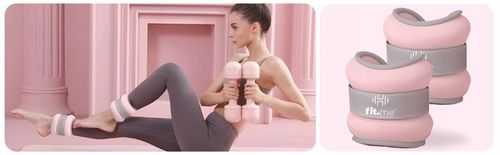 OBCIĄŻNIKI CIĘŻARKI NA KOSTKI NADGARSTKI RĘCE NOGI 2x1KG CIĘŻARKI FIT.ME na Arena.pl