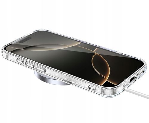 Etui do iPhone 16 Pro SILIKONOWE BROKAT clear CASE + SZKŁO OCHRONNE 9H na Arena.pl