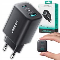 Ładowarka sieciowa Joyroom JR-TO1 GaN 45 USB-C Lightning USB-A - czarna