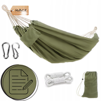 HAMAK OGRODOWY TURYSTYCZNY BOHO DWUOSOBOWY 150x275cm 240kg ARMY GREEN
