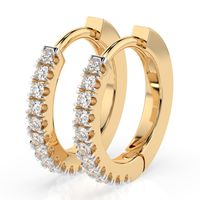 kolczyki z żółtego złota 585 z diamentem (brylantem) 0,22 ct g/si