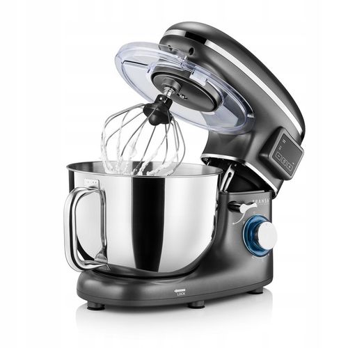 Robot planetarny z podgrzewaną misą Kuchenny Srebrny MISA 6L DUŻA MOC 3000W na Arena.pl