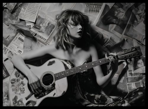 Plakat 55x40cm Młoda Gitarzystka na Arena.pl