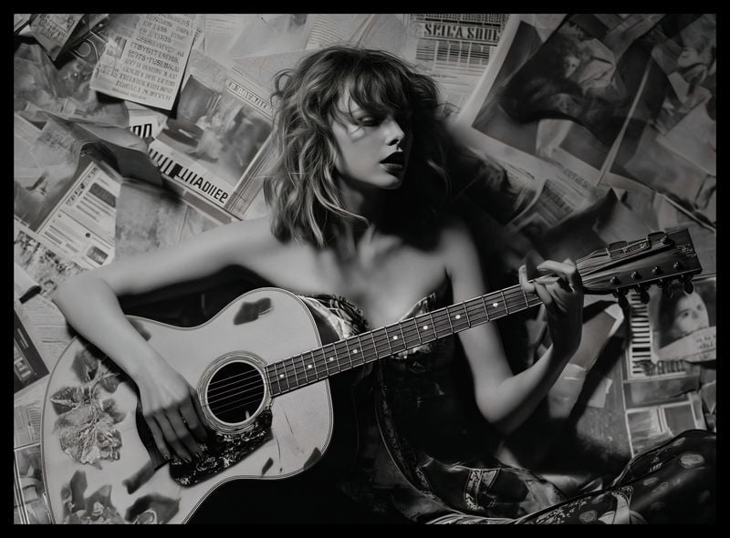 Plakat 55x40cm Młoda Gitarzystka zdjęcie 2