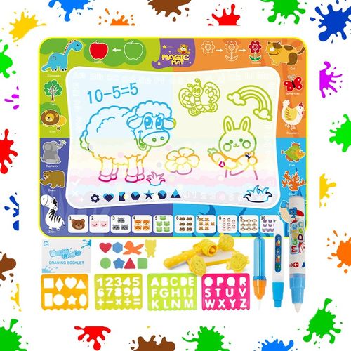 MATA WODNA DO MALOWANIA RYSOWANIA 120x90 PIECZĄTKI FORMY PISAKI ZESTAW XXL na Arena.pl