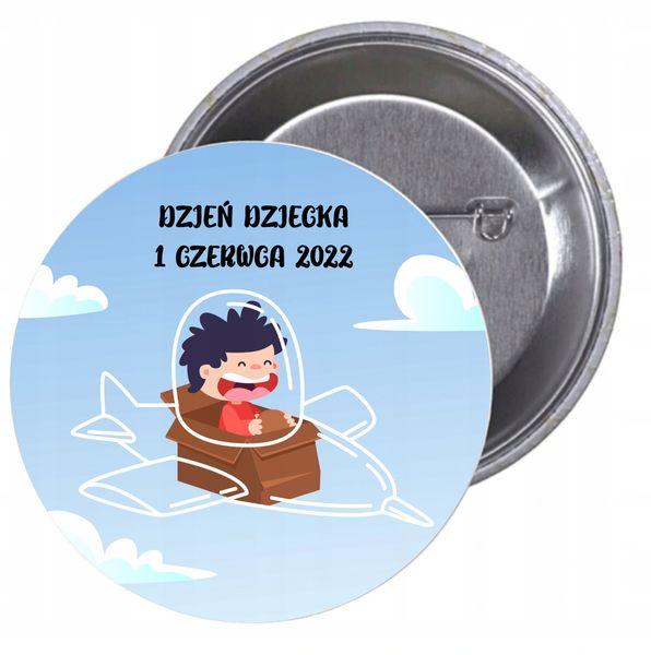 Przypinki buttony DZIEŃ DZIECKA z grafiką zdjęcie 1