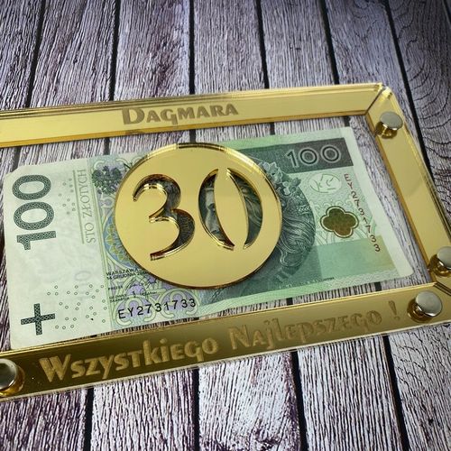 Srebrna Złota Koperta Kartka Pudełko Na Pieniądzę Urodziny 18 30 40 na Arena.pl