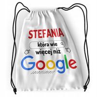 Plecak Dla Stefanii Sportowy Szkolny Worek Torba Z Nadrukiem Ze Zdjęciem