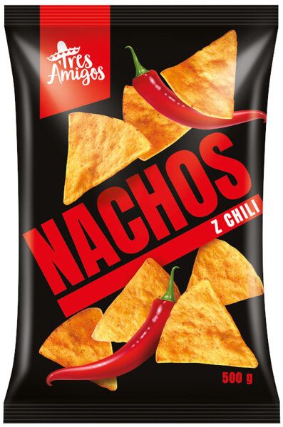 Nachos paprykowe z chili tortilla Tres Amigos 500g - Fanex zdjęcie 1