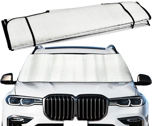 Osłona Mata Na Szybę Alu Antyszronowa 100x250cm + Szczotko Skrobaczka 65cm na Arena.pl