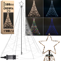 Choinka 1200 LED 500cm zewnętrzna multicolor