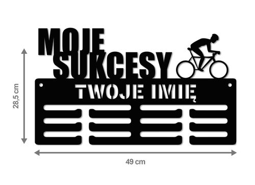 Wieszak na medale MOJE SUKCESY twoje imię dowolny tekst 62.1 na Arena.pl