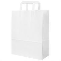 torba papierowa z uchwytem biała 26 x 14 x 30 cm 250 szt.