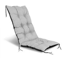 poduszka ogrodowa 50x50x80 cm na krzesło wodoodporna jasnoszara