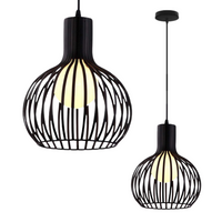 Lampa wisząca zwis żyrandol lampa na sufit czarna LED E27