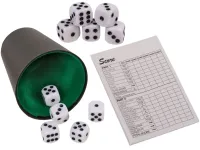 Zestaw do Gry w Kości - 5 Kostek, Kubek i Notes