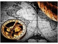 50X70CM ZABYTKOWA MAPA OBRAZ POKOJU DREWNINE