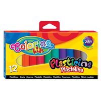 plastelina okrągła 12 kolorów colorino