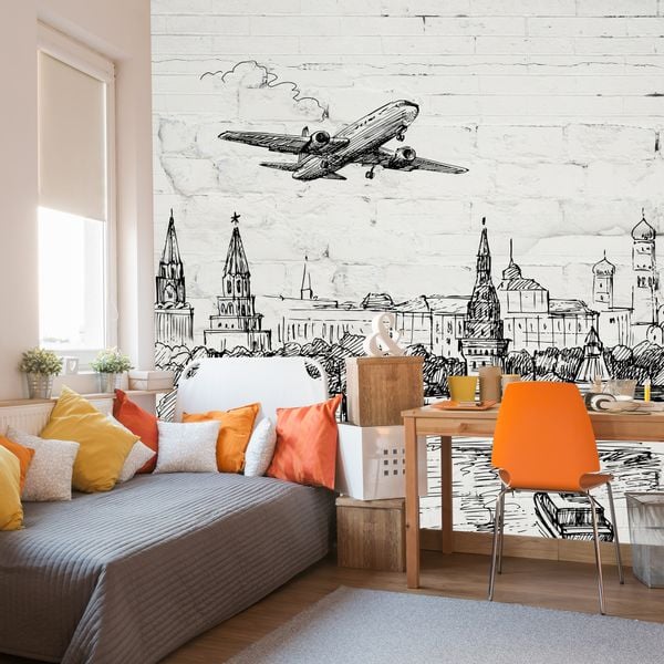 Fototapeta Światowe ZABYTKI Wieża Eiffla Ceglany Mur 90cm x 60cm zdjęcie 5
