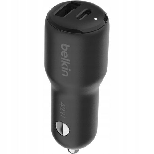 Belkin Ładowarka samochodowa - USB-C PD 3.0 3A PPS 30W + USB-A 12W, mała na Arena.pl