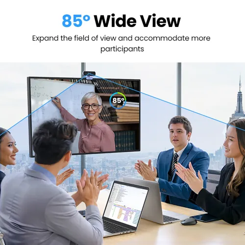 Kamera internetowa Full HD z mikrofonami do nagrań Video USB-A - szara na Arena.pl