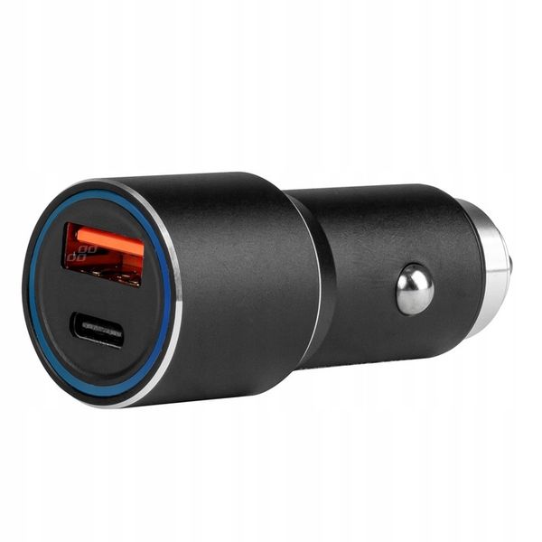Ładowarka samochodowa 38W USB USB-C TYP-C AMiO zdjęcie 1