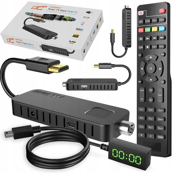 DEKODER TUNER TV HD DVB-T2 i DVB-C HEVC H.265 MINI STICK NAGRYWANIE PVR zdjęcie 13