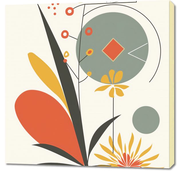 Obraz 90x90cm Geometryczny Ogród zdjęcie 1